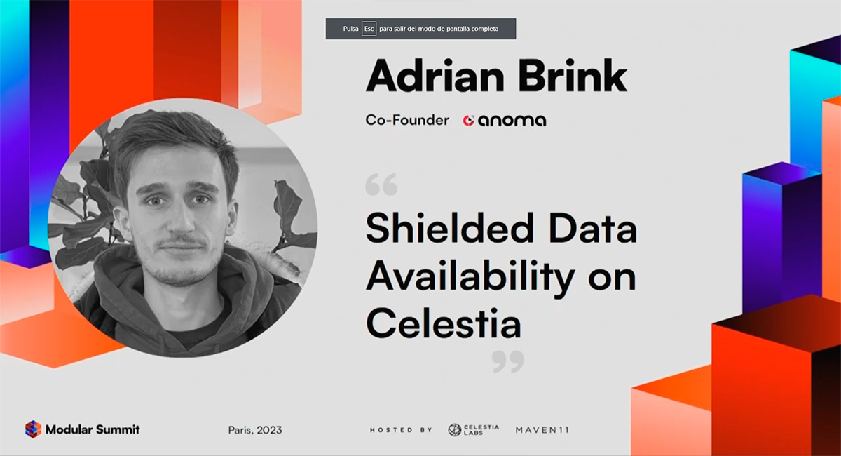 Shielded data availability on Celestia